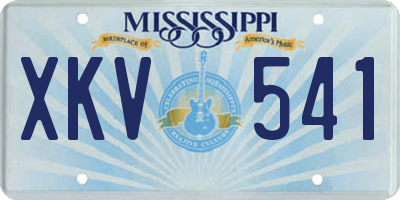 MS license plate XKV541