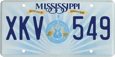 MS license plate XKV549