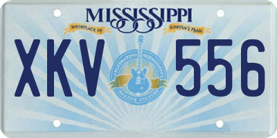 MS license plate XKV556