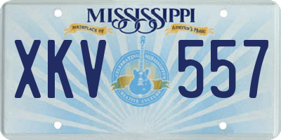 MS license plate XKV557