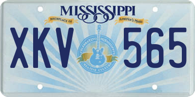 MS license plate XKV565