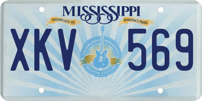 MS license plate XKV569