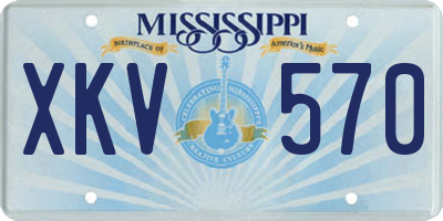 MS license plate XKV570
