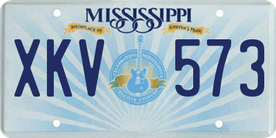 MS license plate XKV573