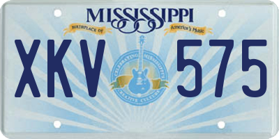 MS license plate XKV575