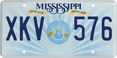 MS license plate XKV576