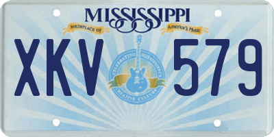 MS license plate XKV579