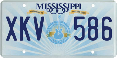 MS license plate XKV586