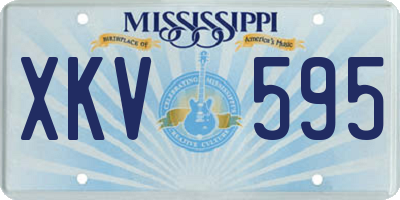 MS license plate XKV595
