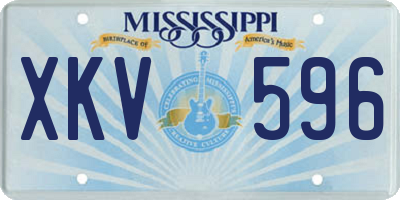 MS license plate XKV596