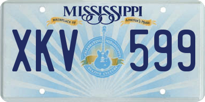 MS license plate XKV599