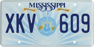 MS license plate XKV609