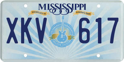 MS license plate XKV617