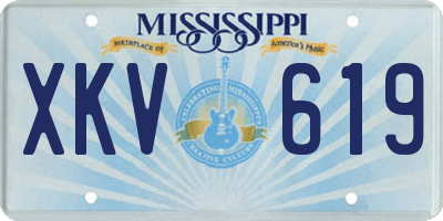 MS license plate XKV619