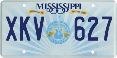 MS license plate XKV627