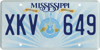 MS license plate XKV649