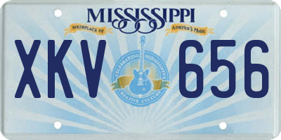 MS license plate XKV656