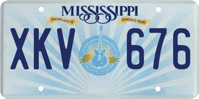 MS license plate XKV676