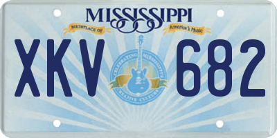 MS license plate XKV682