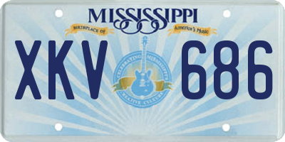 MS license plate XKV686
