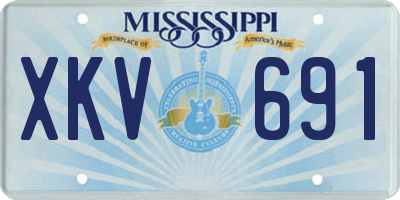 MS license plate XKV691
