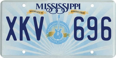 MS license plate XKV696