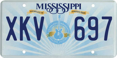 MS license plate XKV697