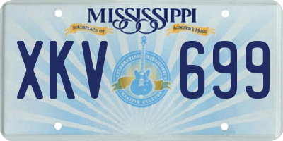 MS license plate XKV699