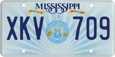 MS license plate XKV709
