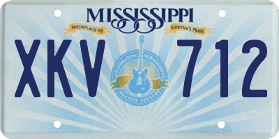 MS license plate XKV712