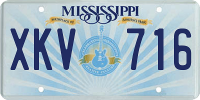 MS license plate XKV716