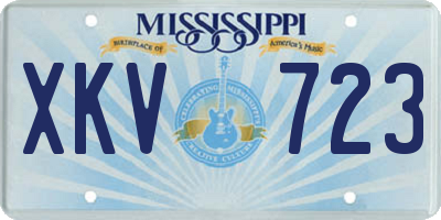 MS license plate XKV723