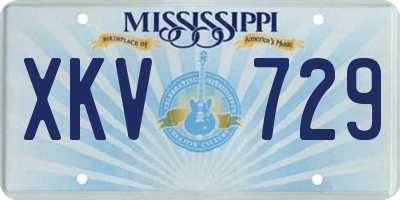 MS license plate XKV729