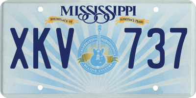 MS license plate XKV737