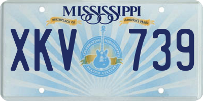 MS license plate XKV739