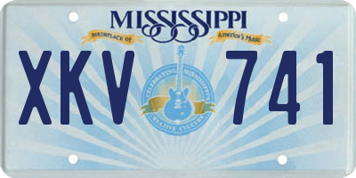 MS license plate XKV741