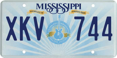 MS license plate XKV744