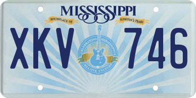 MS license plate XKV746