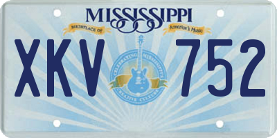 MS license plate XKV752