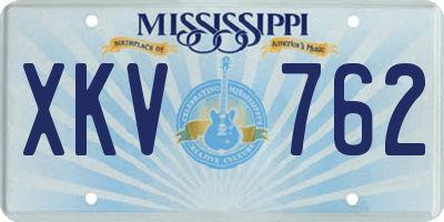 MS license plate XKV762
