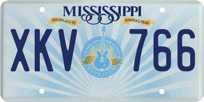 MS license plate XKV766