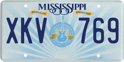 MS license plate XKV769