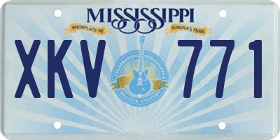 MS license plate XKV771