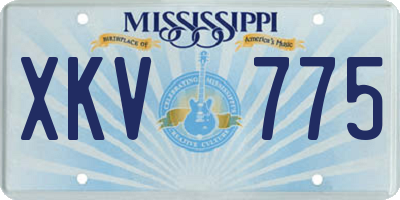MS license plate XKV775