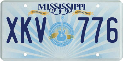 MS license plate XKV776