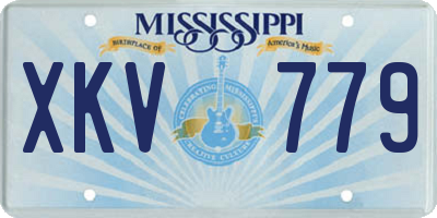 MS license plate XKV779