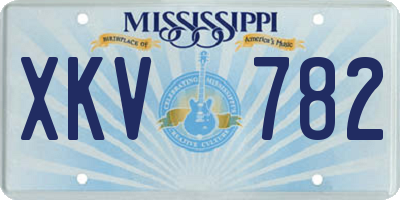 MS license plate XKV782