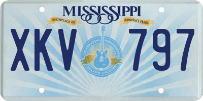 MS license plate XKV797