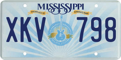 MS license plate XKV798