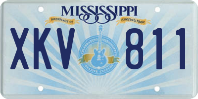 MS license plate XKV811